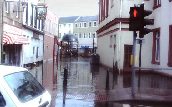 Whitehaven Market flooded