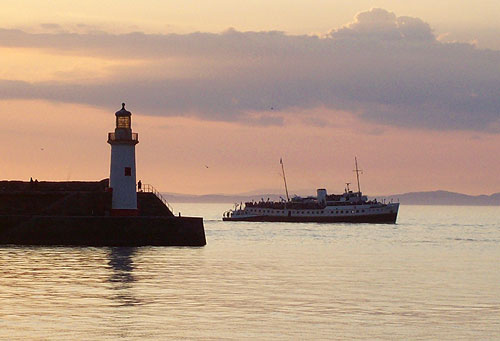 Balmoral appears at Sunset