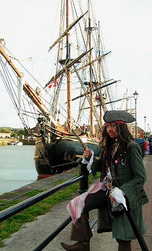Jack Sparrow on the Quay side at Maryport