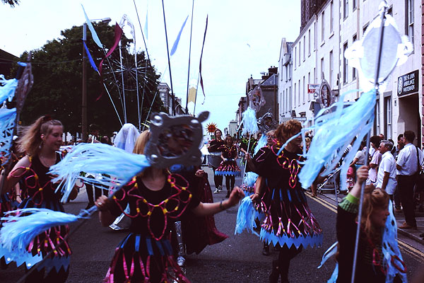 Carnival dancers and drummers
