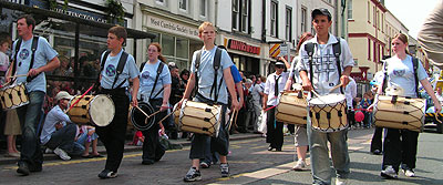 drummers in the parade