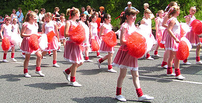 dancers with pom poms