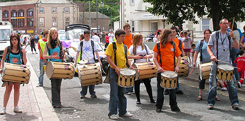 Soundwave drum band from Stainburn School.