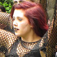 Dancer with zombie makeup
