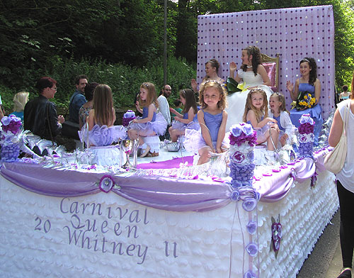 Carnival Queen Whitney on her float
