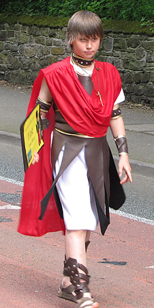 Boy dressed as a roman