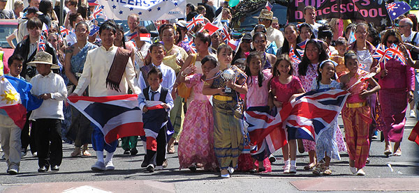 Carnival in bright sunshine