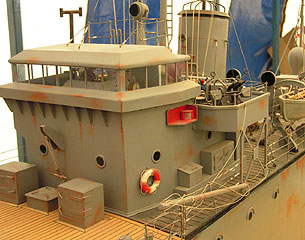 J121 closup of H.M.S. Whitehaven model