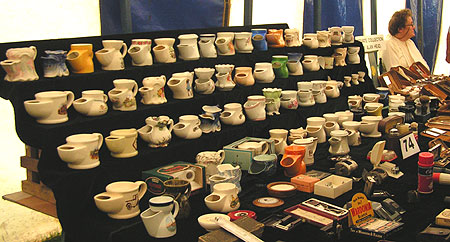 collection of shaving mugs