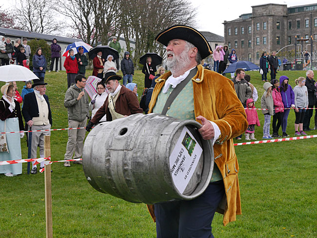carrying a barrel
