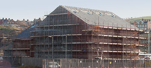 Scaffolding on the boat yard