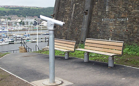 Welligton terrace seating and observation telescope