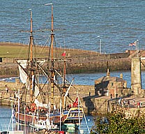 Endeavour passing the old Watchtower