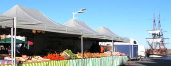 Continental market on the harbourside