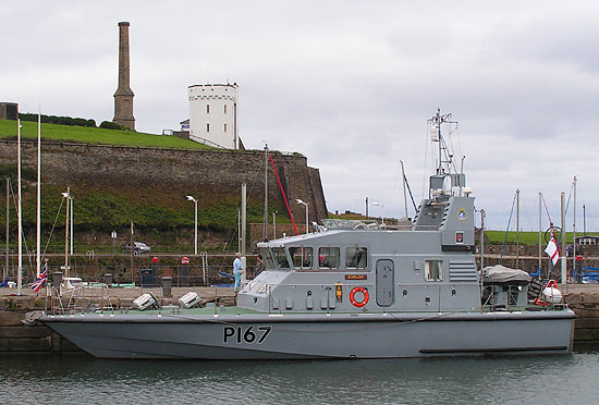 HMS Exploit in Whitehaven harbour