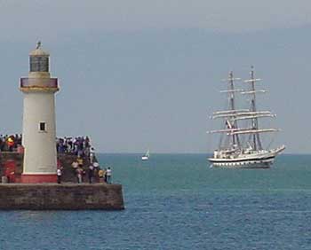 Tall Ship Prince William arriving at Whitehaven