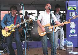 Rock band on the Musiclink stage