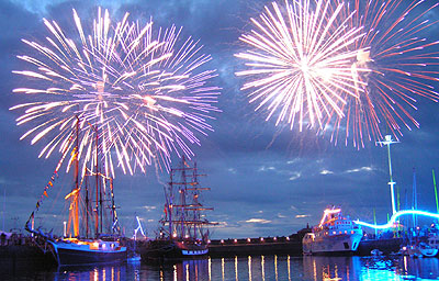 Maritime festival fireworks