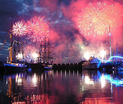 Fireworks light up Whitehaven harbour