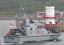 Patrol boat p292 enters Whitehaven