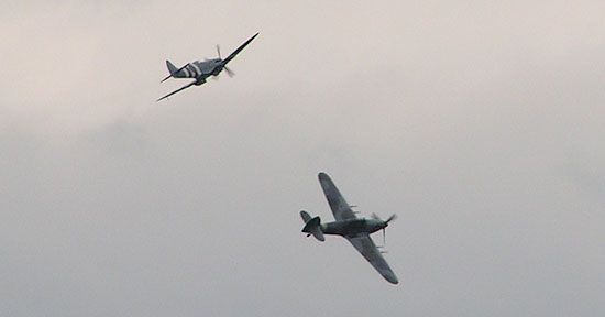 Spitfire and Hurricane