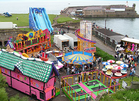 Childrens fairground on near South Shore