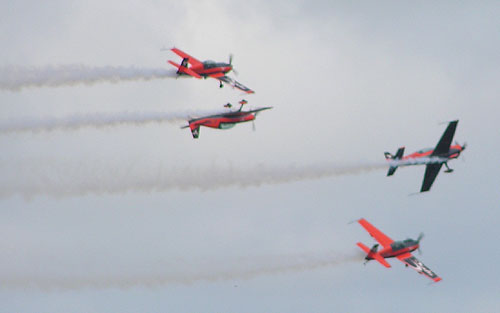 Blades display team at different angles