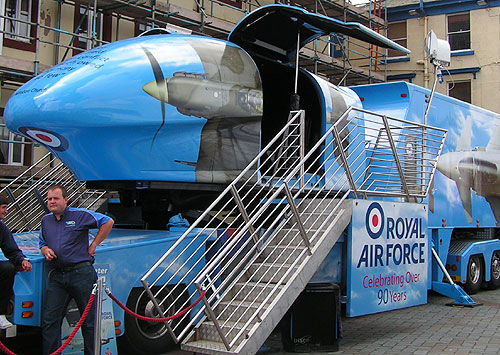 TAF air craft simulator at Whitehaven festival