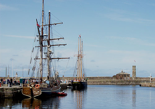 Tall ships Zebu and Kathleen & May in Whitehaven Harbour