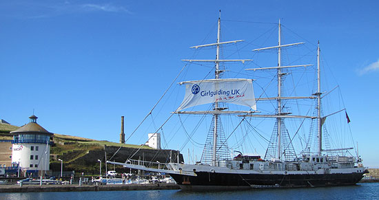 STS Lord Nelson moored on Whitehaven Sugar Tongue