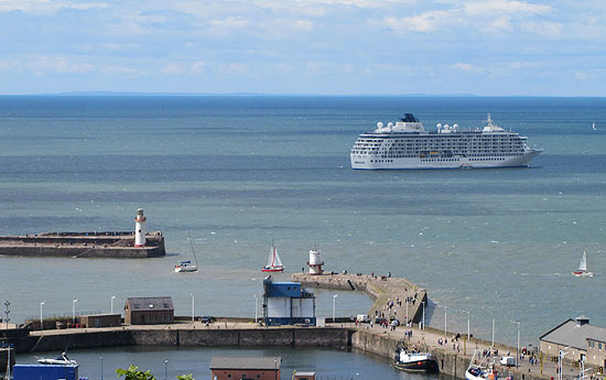 The World Cruise Liner outside Whitehaven Harbour