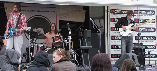 Garry Kennedy band on CFM stage