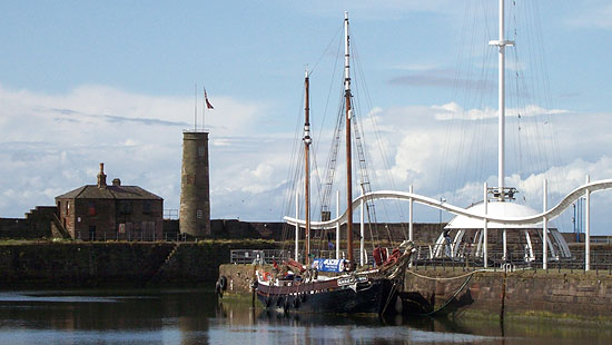 Glaciere in Whitehaven Harbour with Old Watchtower