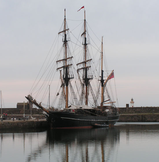 Tall Ship Kaskelot in Whitehaven harbour