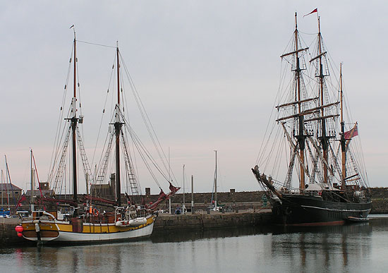 Ruth and Kaskelot in Whitehaven Harbour