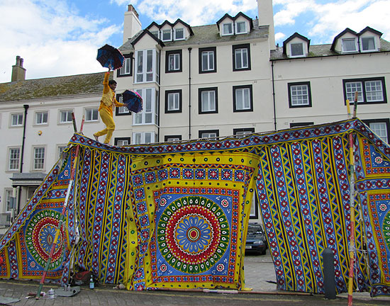 Indian high wire performer in Whitehaven