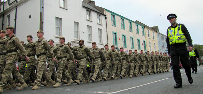 Soldiers on Lowther Street