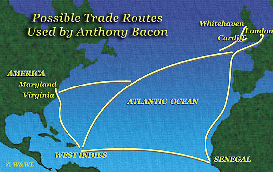 Bacon's Transatlantic Trade routes