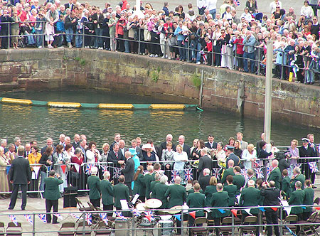 The Queen and Whitehaven brass band