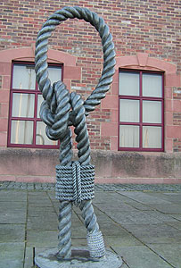 rope sculpture on the harbourside 