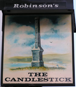 Candlestick pub sign