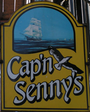 Captain Senny's pub sign