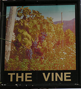 The Vine pub sign