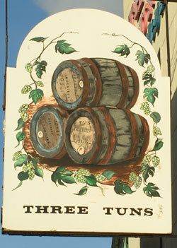 Three Tuns pub sign