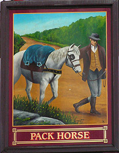 Pack Horse painted sign