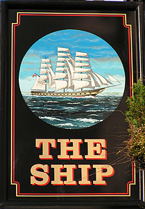 The Ship painted sign