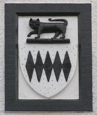 Pennington cat on armorial shield