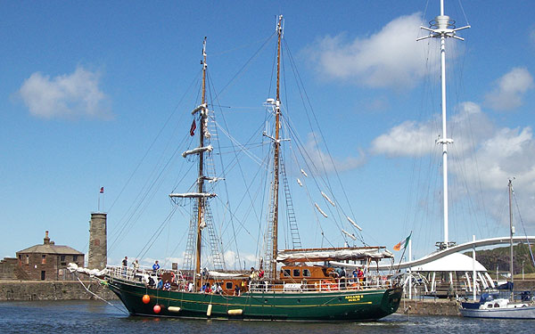 Asgard II tall ship in Whitehaven harbour