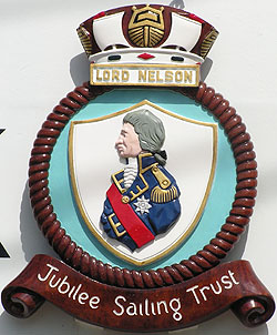 Jubilee Sailing Trust plaque of Lord Nelson