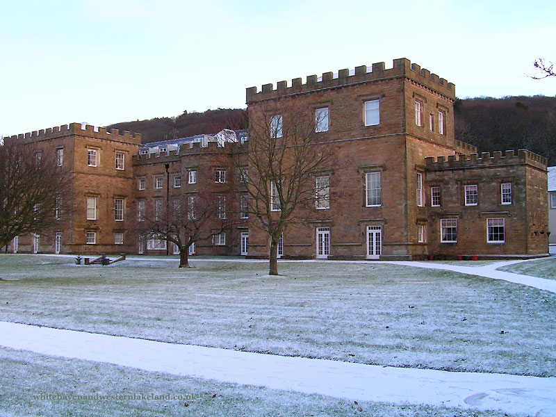 Whitehaven Castle in the snow